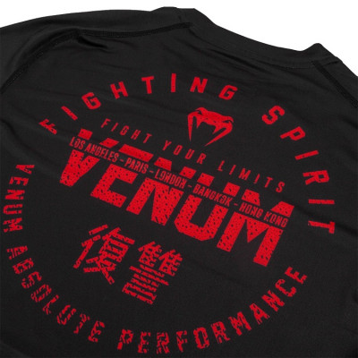 Футболка Venum Signature Dry Tech T-shirt B/Red (01737) фото 6