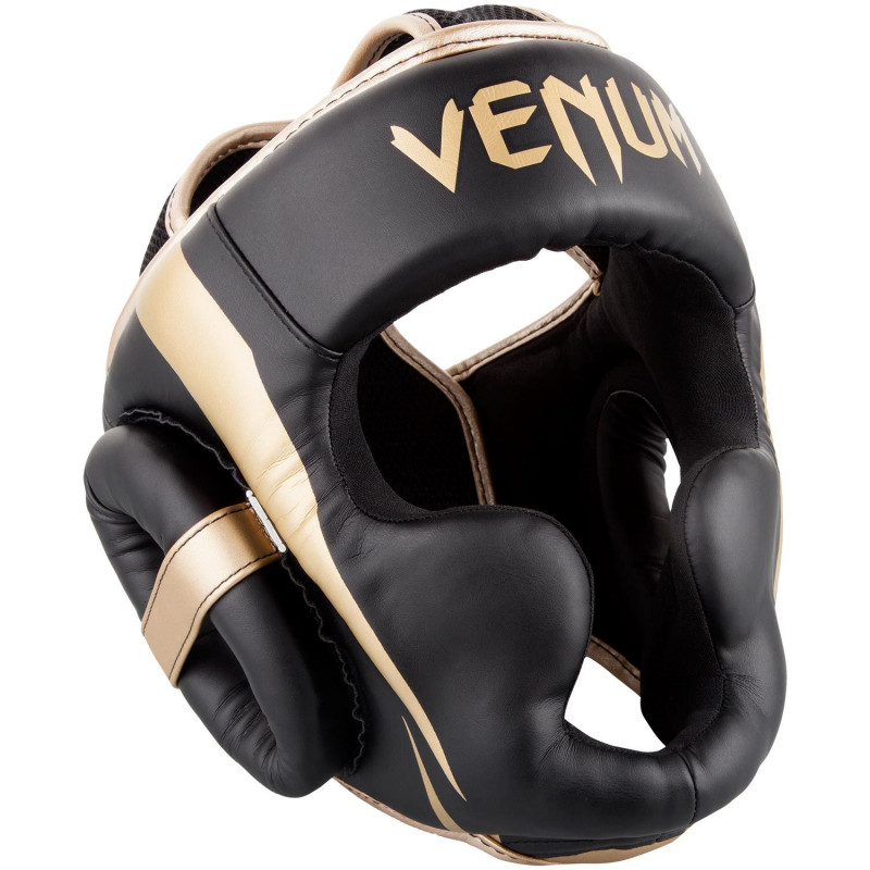 Шлем Venum Elite Headgear Чорний/Золотий (01707) фото 1