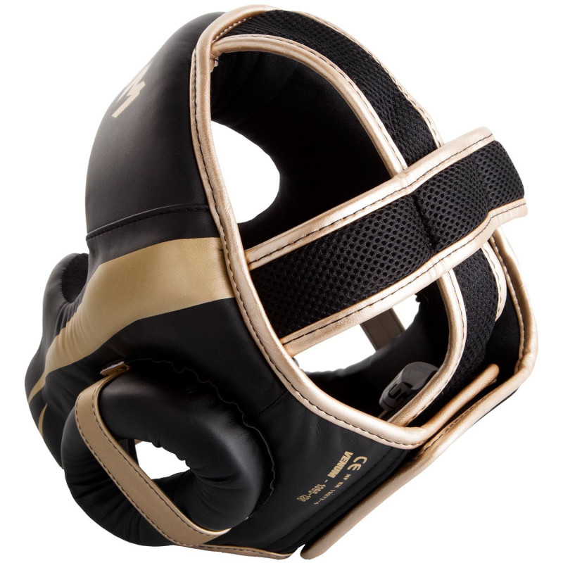 Шлем Venum Elite Headgear Чорний/Золотий (01707) фото 3