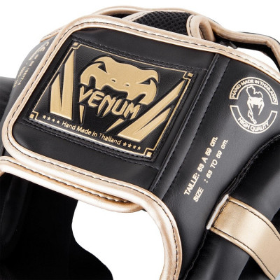 Шлем Venum Elite Headgear Black/Gold (01707) фото 4