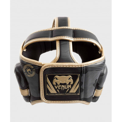 Шлем Venum Elite Boxing Headgear Dark camo/Gold (02003) фото 2