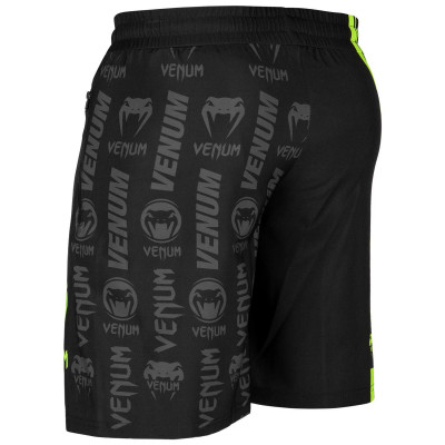Шорты Venum Logos Training Shorts Black/Neo Yellow (01728) фото 4