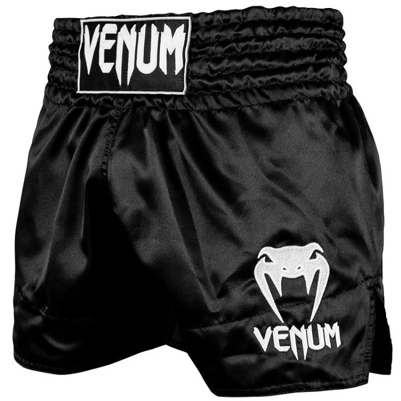 Шорты Venum Muay Thai Shorts Classic Black/White (01732) фото 1
