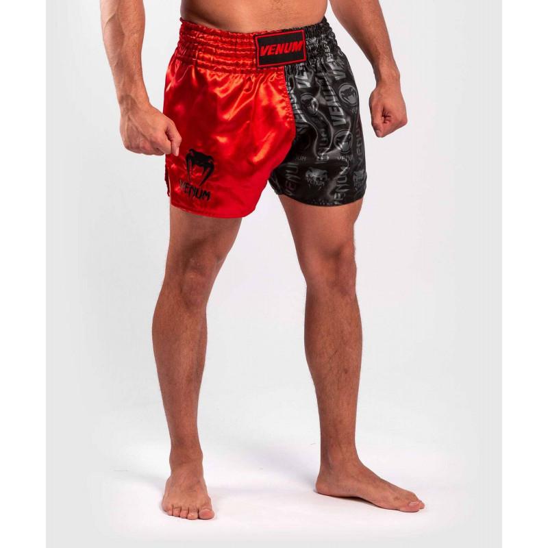 Шорты Venum Logos Muay Thai Shorts Black/Red (02141) фото 4