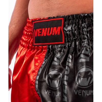 Шорты Venum Logos Muay Thai Shorts Black/Red (02141) фото 5