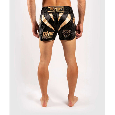Шорты Venum ONE FC Muay Thai Shorts Black/Gold (01952) фото 2