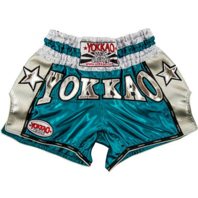Шорты YOKKAO Vintage Muay Thai shorts blue (01774) фото 1