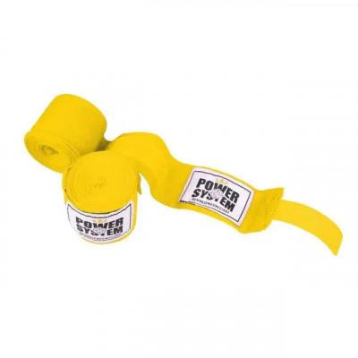 Бинты для бокса Power System Yellow (01598) фото 1