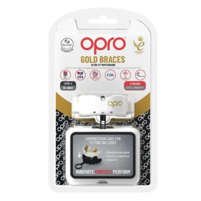 Капа OPRO Gold Braces White/Gold (02714) фото 3