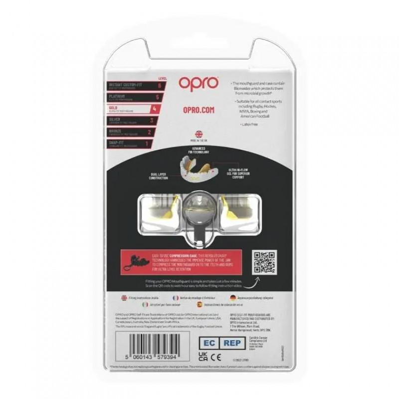 Капа OPRO Gold Braces White/Gold (02714) фото 4