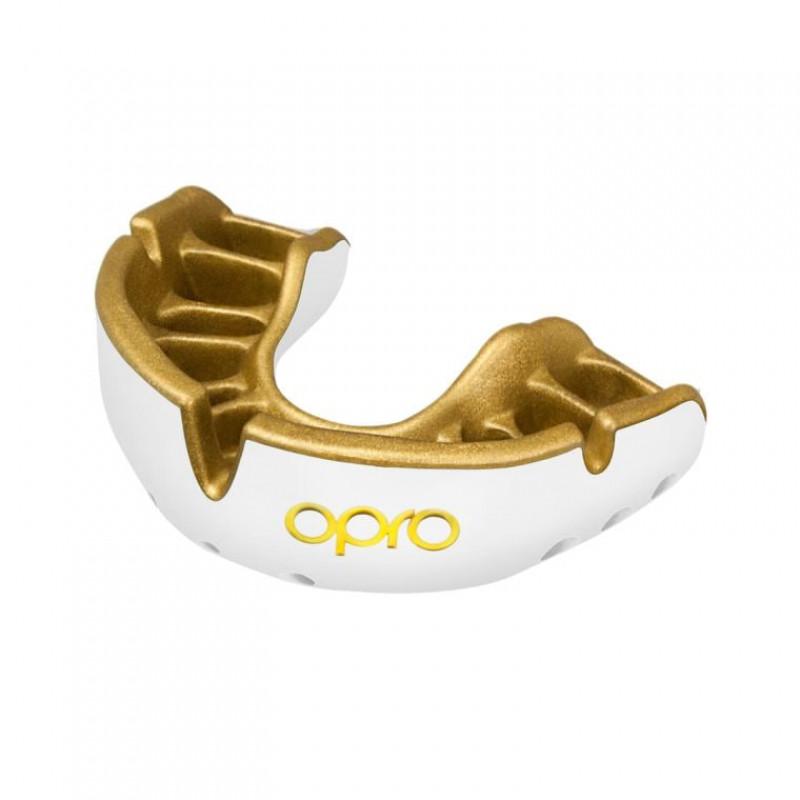 Капа OPRO Gold для единоборств White/Gold (02717) фото 2