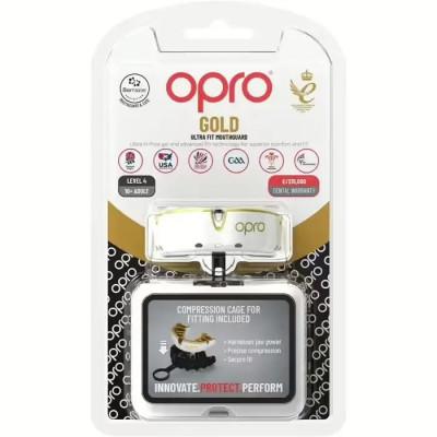 Капа OPRO Gold для единоборств White/Gold (02717) фото 3