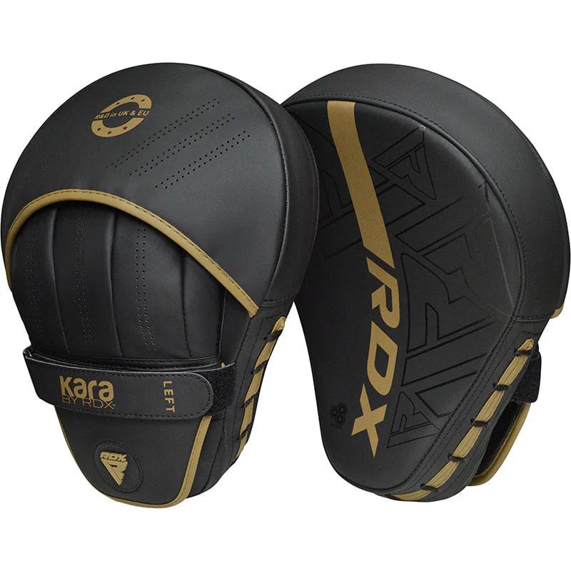 Боксёрские лапы RDX F6 KARA Focus Pads Golden (02665) фото 1