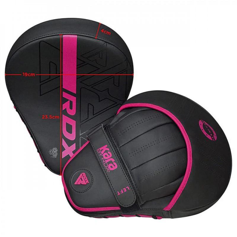 Боксёрские лапы RDX F6 KARA Focus Pads Pink (02667) фото 2