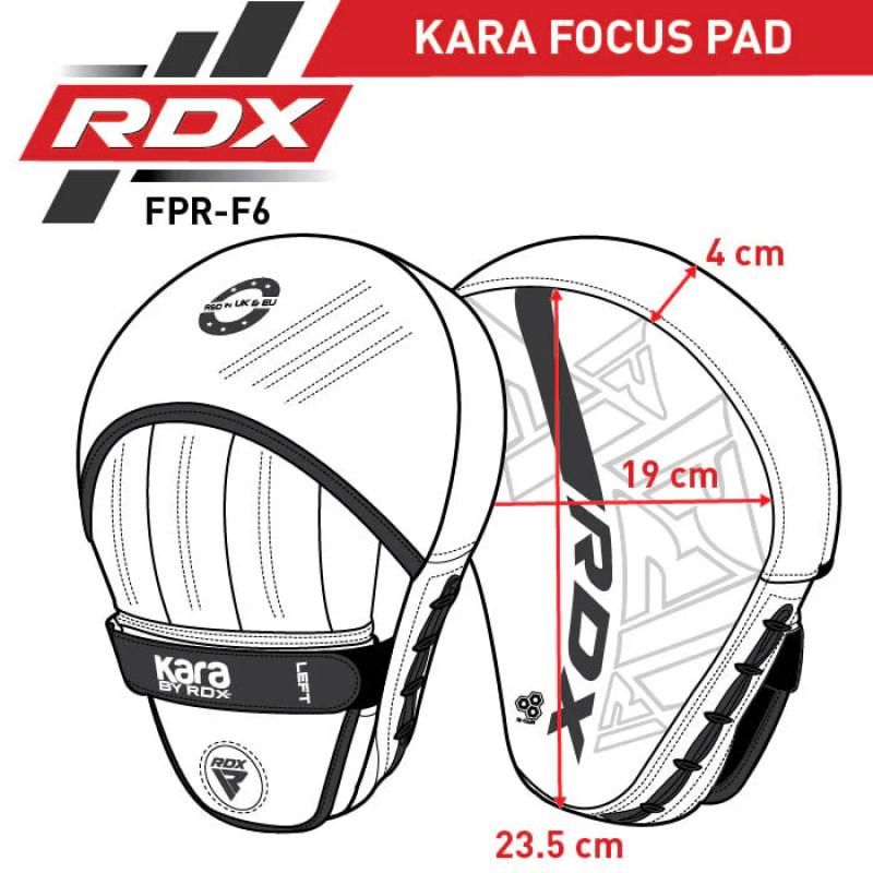 Боксёрские лапы RDX F6 KARA Focus Pads Pink (02667) фото 6