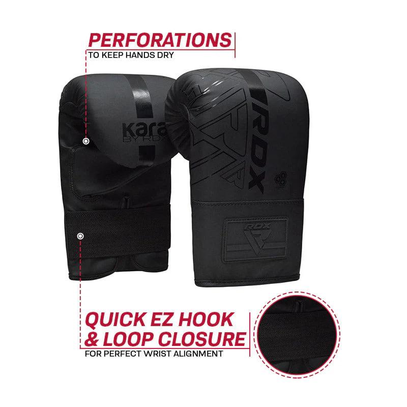 Снарядные перчатки RDX BOXING BAG MITTS F6 Black (02744) фото 4