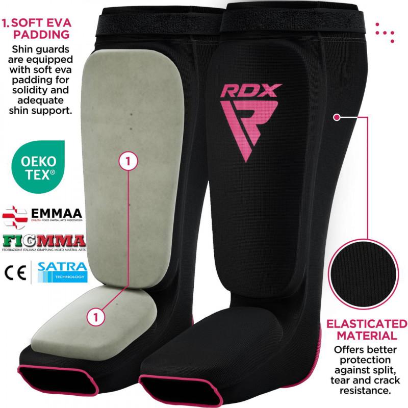 Защита ног RDX SIB Shin Instep Guard black/pink (02752) фото 2