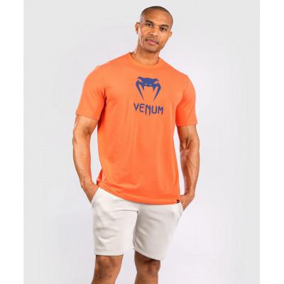 Футболка Venum Classic T-Shirt - Orange/Navy Blue (02575) фото 3