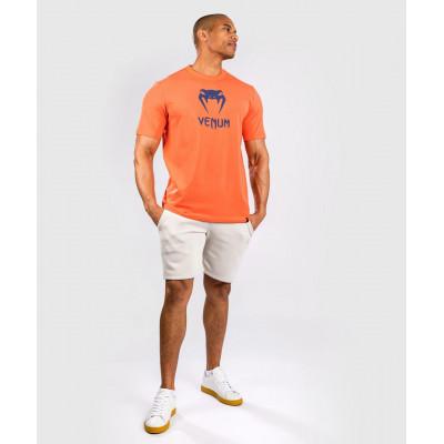 Футболка Venum Classic T-Shirt - Orange/Navy Blue (02575) фото 5
