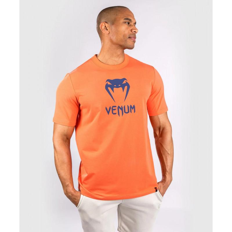 Футболка Venum Classic T-Shirt - Orange/Navy Blue (02575) фото 1