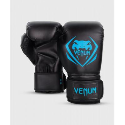 Рукавички Venum Contender Boxing Gloves Black/Cyan (02607) фото 2