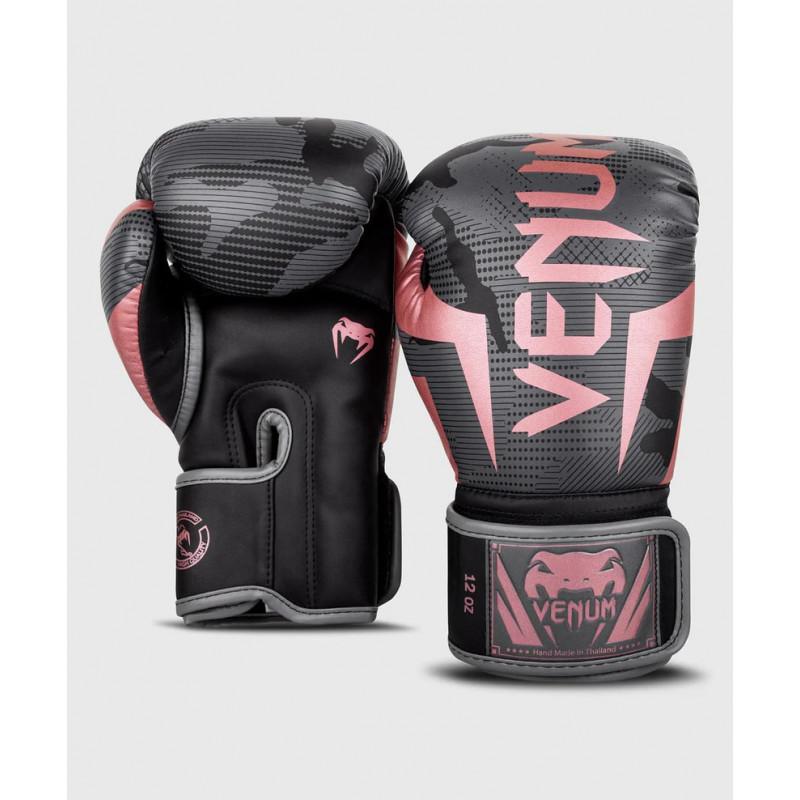 Перчатки Venum Elite Boxing Gloves Black/Pink Gold (02619) фото 2