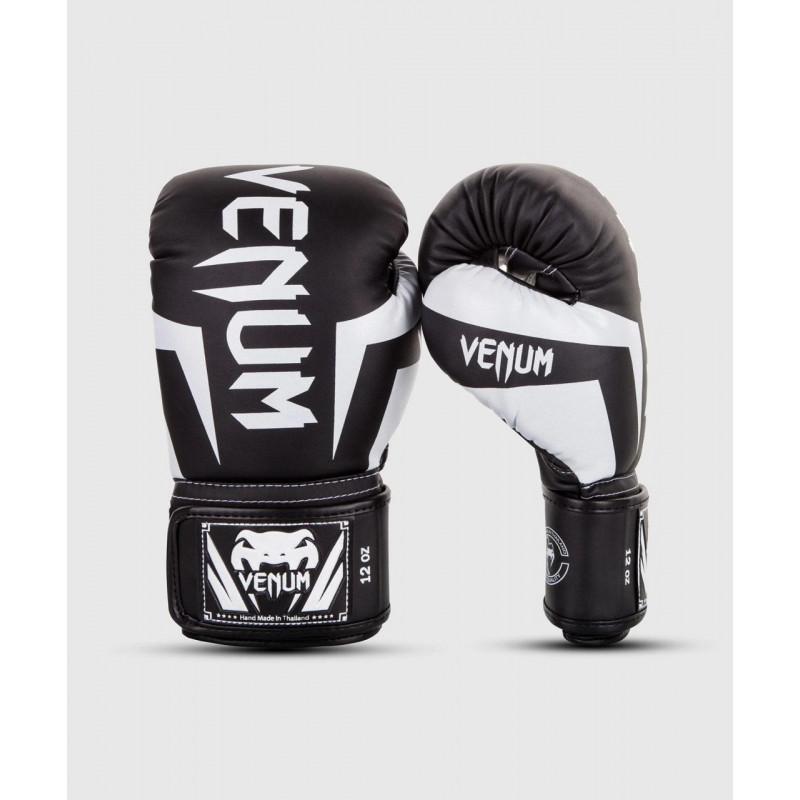 Перчатки  Venum Elite Boxing Gloves Black/White (02603) фото 1