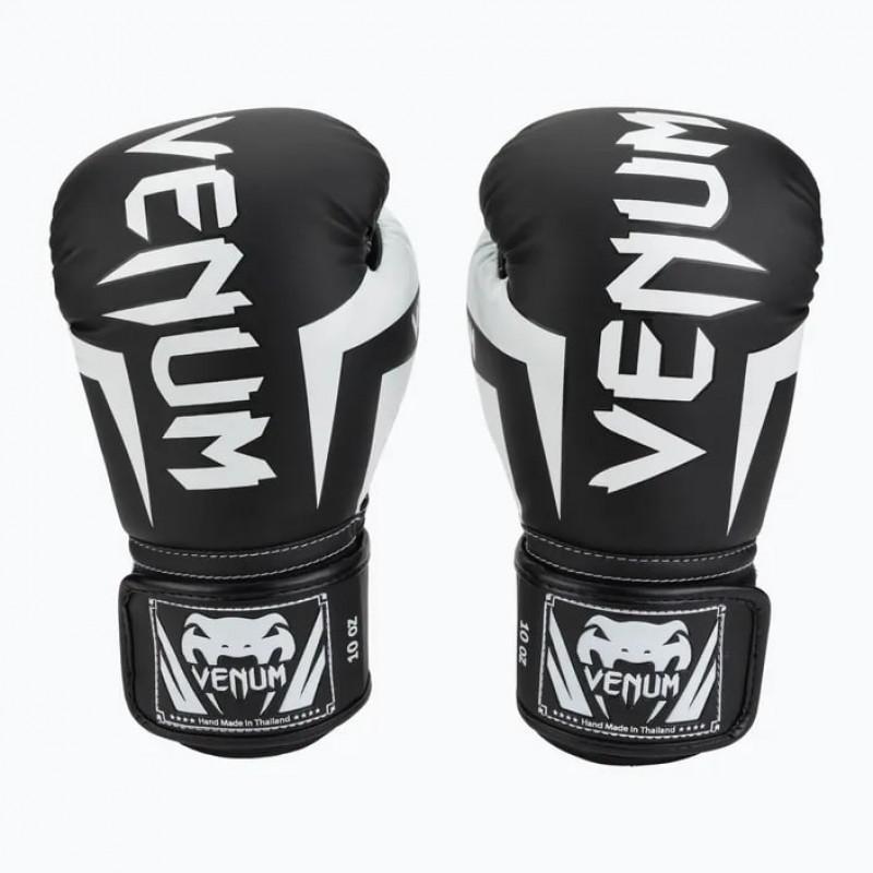 Перчатки  Venum Elite Boxing Gloves Black/White (02603) фото 4