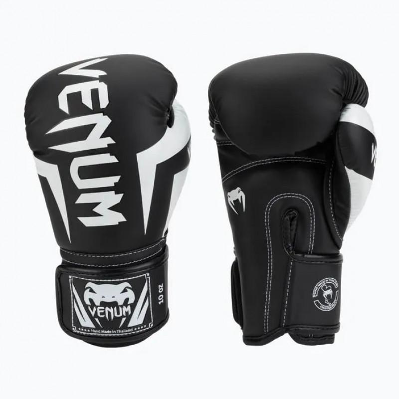 Перчатки  Venum Elite Boxing Gloves Black/White (02603) фото 2