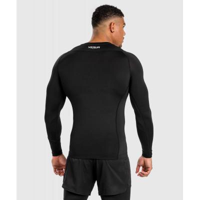 Рашгард Venum Attack Long Rashguard Black/Grey (02962) фото 3