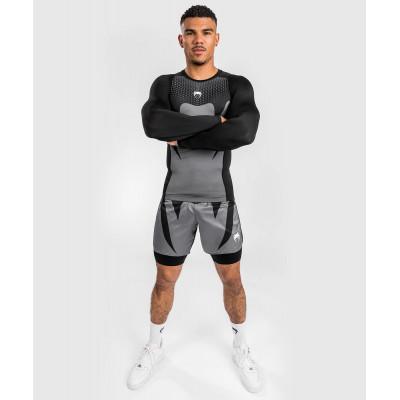 Рашгард Venum Attack Long Rashguard Black/Grey (02962) фото 6