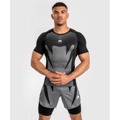 Рашгард Venum Attack Short Rashguard Black/Grey (02961) фото 1
