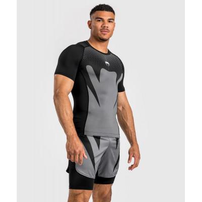Рашгард Venum Attack Short Rashguard Black/Grey (02961) фото 2