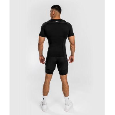 Рашгард Venum Attack Short Rashguard Black/Grey (02961) фото 3