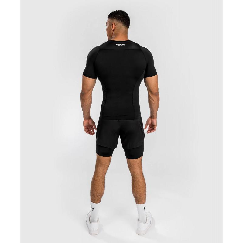 Рашгард Venum Attack Short Rashguard Black/Grey (02961) фото 3