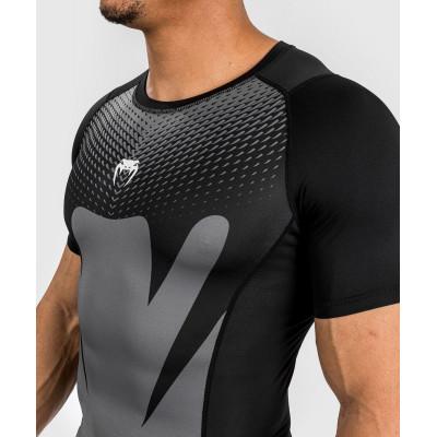 Рашгард Venum Attack Short Rashguard Black/Grey (02961) фото 4