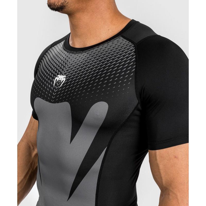 Рашгард Venum Attack Short Rashguard Black/Grey (02961) фото 4